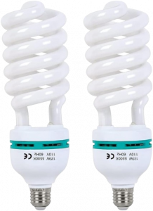Skytex 2-Pack 135W CFL Daylight Softbox Bulbs (E27, 5500K)