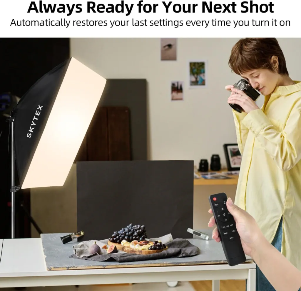 Skytex Softbox Lighting Kit (2-Pack) - 20x28in, 85W LED Bulbs, Adjustable 2700-6400K