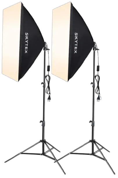 Fully Assembled Softbox Lit Up in a Studio Setting